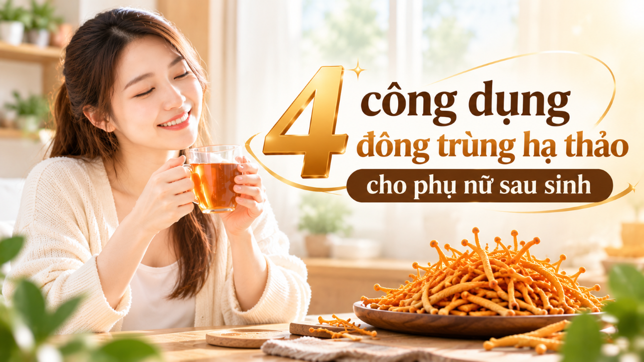 4 công dụng đông trùng cho phụ nữ sau sinh nổi bật